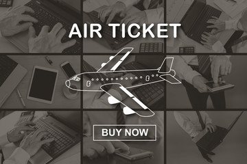 Concept of air ticket booking