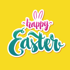 Happy Easter modern calligraphy greeting