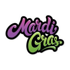 Mardi Gras Lettering © Whatever Lines