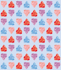 heart jewerly pattern on blue background