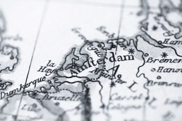 アンティークの古地図　オランダ