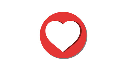 Heart background with circle and shadows