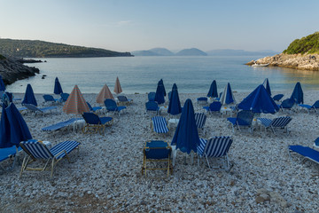 Fototapeta na wymiar Amazing morning view of Kastri Beach, Lefkada, Ionian Islands, Greece