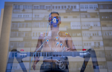 Man doing a stress test