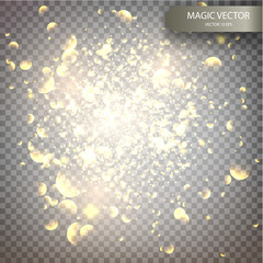Magic vector luminous background.