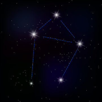 constellation of Libra . vector image of a constellation