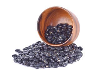 black beans isolated on white background