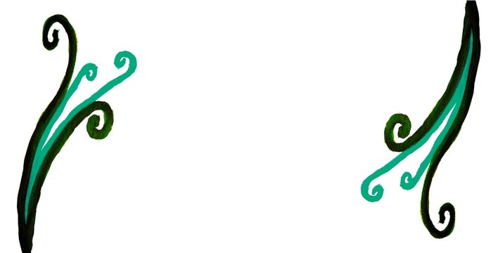 Nostalgia beautiful decorative swirl hand painted elements