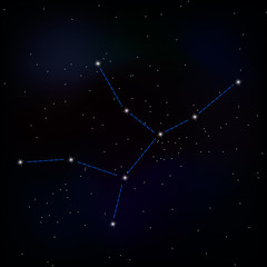 Constellation Virgo . vector image of a constellation
