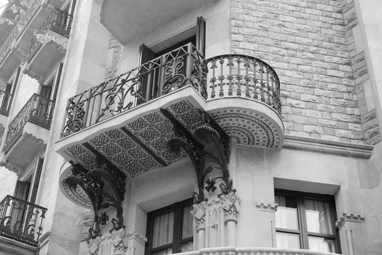 Fototapeta Architecture architectural detail photo black white