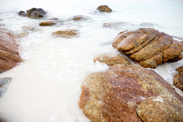 Rocks , sea and blue sky - Lipe island Thailand