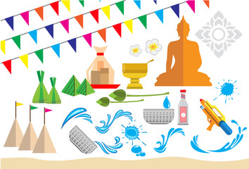 design of songkran festival in Thailand - 143500826