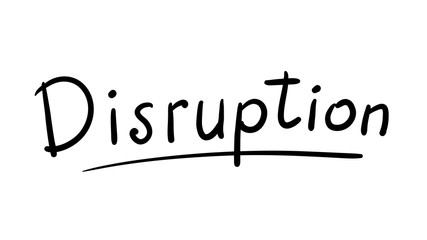 Business Buzzword: disruption - vector handwritten phrase