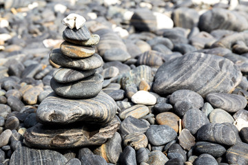 Fototapeta na wymiar Beautiful pebbles on Koh Hin Ngam , Andaman sea,Thailand