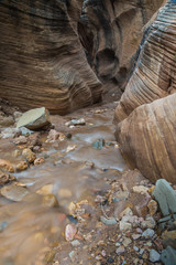 Detail of the streambed in a Utah Slot Canyon
