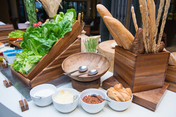 fresh vegetable at salad corner