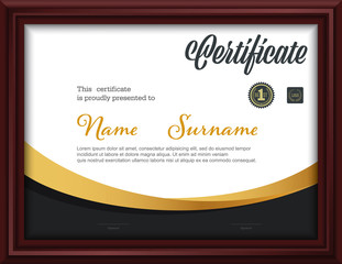 Naklejka premium certificate template,letter size diploma, vector illustration