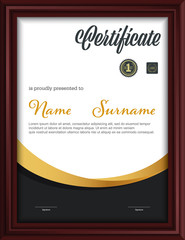 certificate template,letter size diploma, vector illustration