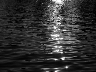 water reflection texture background with light