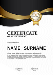 Certificate template,A4 size diploma, vector illustration