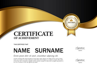 Certificate template,A4 size diploma, vector illustration