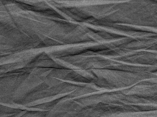 Black fabric crumpled texture
