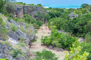 île Rodrigues, canyon Tiyel, vallée des tortues géantes