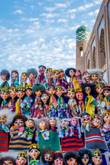 Uzbek puppets dressed in traditional clothes