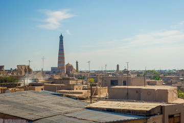Fototapeta na wymiar Skyline of Khiva, Uzbekistan
