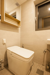 white toilet interior