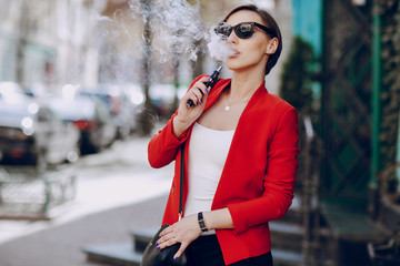 girl with the electronic cigarette