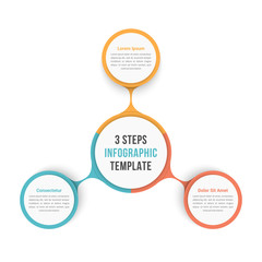 Circle Diagram with Three Steps