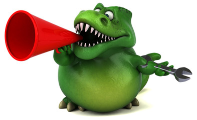 Naklejka premium Fun dinosaur - 3D Illustration