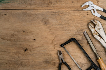 Top view of DIY tools