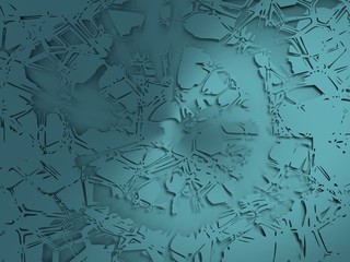 Relief stone surface texture. Old concrete wall. Monochrome image. Grunge distress texture. 3D rendering. Chrome metallic material