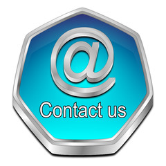 Button contact us - 3D illustration
