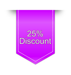 25% Discount label