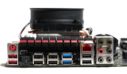 Kind of motherboard on the side with usb ports