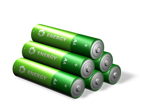 Batteries piles recyclable AA