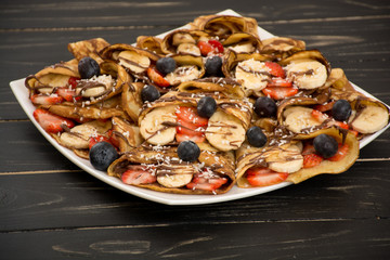 Homemade russian pancakes