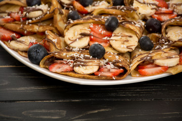 Homemade russian pancakes