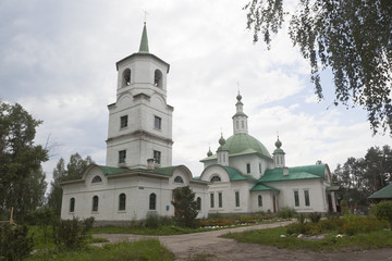 Fototapeta na wymiar Church of St. Vladimir equal to the Apostles in the city of Krasavino, Veliky Ustyug district, Vologda region, Russia