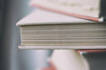 A pile of aged books