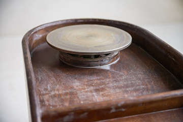 Close up of empty pottery wheel