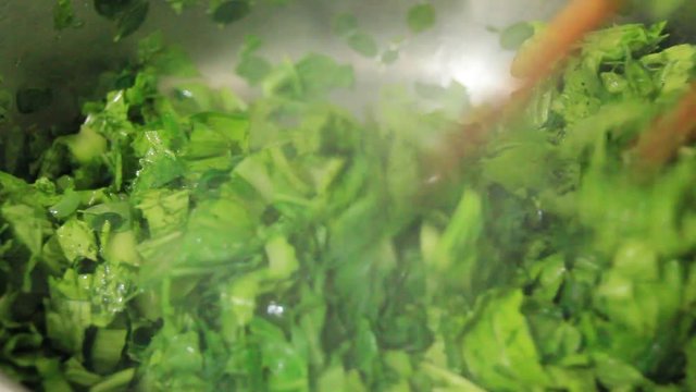 sauteed vegetables on the stove
