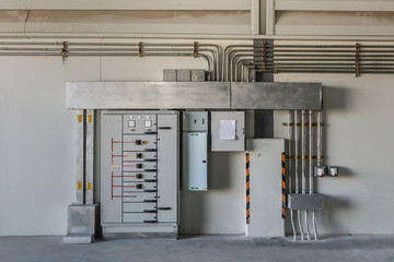 AC control panel for distribute electrical power to equipment