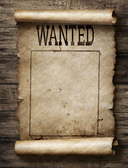Wanted for reward poster