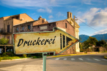 Schild 198 - Druckerei