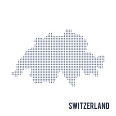 Obraz premium Vector dotted map of Switzerland isolated on white background .