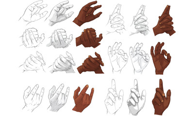 hand action vector